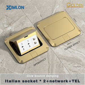 XIMLON Enchufe de Suelo de Acero Inoxidable de Rebote Lento para Sala de E-sports, Oficina en Casa, Impermeable, Estándar Italiano - Product Image 3