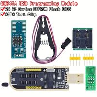 CH341 a XTW100 24 25 Series EEPROM Flash BIOS CH341 modul Programmer USB + SOIC8 SOP8 klip tes untuk EEPROM 93CXX 25CXX 24CXX