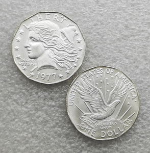 Koin Peringatan Satu Dolar Amerika Serikat 1977, Hadiah, Dekorasi Rumah - Product Image 4