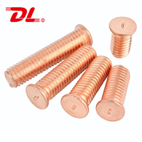 Goujons de soudure à décharge de condensateur à tête plate en acier inoxydable, laiton, bronze, alliage de cuivre plaqué, M3 M4 M5 M6 M8 M10
