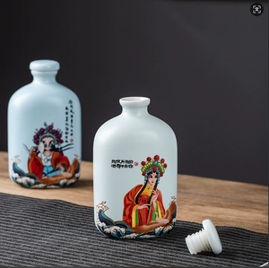 Tùy Chỉnh Khác Nhau Gốm Rượu Vang Chai Từ Các Nhà Sản Xuất Bán Trực Tiếp In Logo Công Ty Trên Sứ Rượu Vang Đỏ Chai - Product Image 3