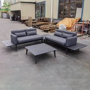 Patio sectionnel en forme de L canapés imperméable loisirs salon mobilier d'extérieur en bois <span class=keywords><strong>jardin</strong></span> canapé ensemble pour <span class=keywords><strong>côté</strong></span> piscine - Product Image 6