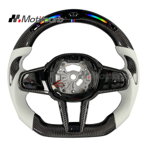 Para BMW Serie G 525i M530i M340i M330d G20 G30 G31 G32 X3 X4 X5 X6, Volante Personalizado de Fibra de Carbono LED con Empuñadura de Cuero Perforado - Product Image 1