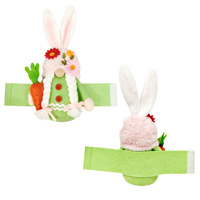 Attaches de rideau lapin de Pâques faits à la main, boucle en peluche pour la décoration de fenêtre de printemps, maison, hôtel, nouveau design