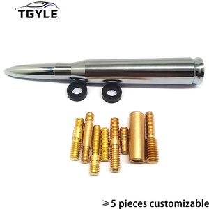Antenne de signalisation universelle en aluminium poli miroir pour voiture/SUV/<span class=keywords><strong>camion</strong></span>, antenne durable pour véhicule - Product Image 1
