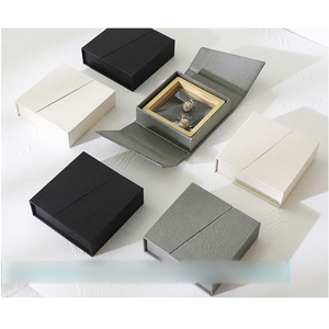 Factory Wholesale OEM Luxury Necklace <b>Earring</b> Ring <b>Gift</b> Packaging PE <b>Box</b> Custom Logo Paper Magnet Double Open Door Jewelry <b>Box</b> - Product Image 1