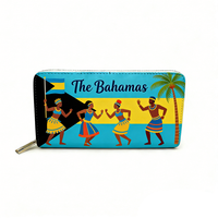Monedero de Cuero de Diseño Creativo Personalizado con Estilo Panamá, Honduras, Bahamas, California, Regalo de Recuerdo, Monedero de Moda con Diseño de Múltiples Países