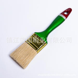 Brocha plana para pintar con cerdas de cerdo, mango verde, 12-18 mm, para pintar, origen Zhenjiang - Product Image 1