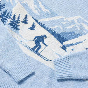 Custom OEM ODM Men Knit <strong>Sweater</strong> Cotton Knitwear Jacquard <strong>Sweater</strong> <strong>Pullover</strong> Manufacturer Crew Neck Long Sleeve Knit <strong>Sweater</strong> Men - Product Image 4