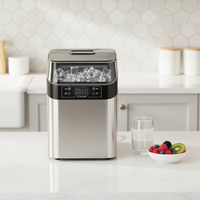 Nouvelle Machine à Glaçons Instantanée Électrique 220V de Haute Qualité 2026 pour Cuisine, Mini Machine à Glaçons en Plastique Intelligente pour Table, Utilisation Domestique et Automobile