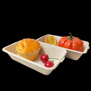 Boîte à lunch en fibre de bambou biodégradable jetable et compatible micro-ondes de 500 ml, très vendue, pour l'emballage de plats à emporter - Product Image 1