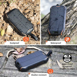<span class=keywords><strong>Power</strong></span> <span class=keywords><strong>Bank</strong></span> Solare Portatile da 25000mAh Pronto per la Spedizione, Caricabatterie Universale per Cellulari, Resistente all'Acqua - Product Image 4