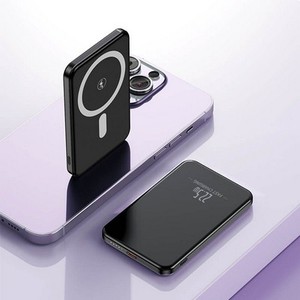 Batterie externe portable ultra-fine en métal 5000 mAh, rechargeable, couleur et logo personnalisables, facile à transporter - Product Image 5