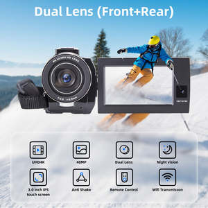 Cámara de Video Digital OEM/ODM 4k con Doble Lente, Videocámara de 48mp para Vlogging en YouTube con Wifi, Grabadora de Video Digital - Product Image 2
