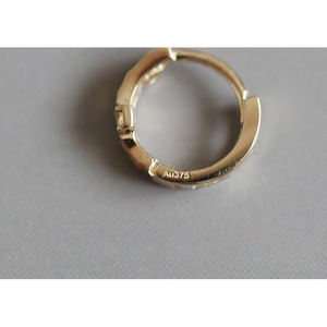 ต่างหูห่วงเล็กชุบทอง9K ปรับแต่งได้ต่างหูห่วงฝังเพทายสุดสวยแบบเกาหลีสำหรับงานแต่งงานงาน kj270ของขวัญ - Product Image 5