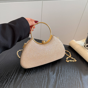 Borse all'ingrosso della <span class=keywords><strong>sera</strong></span> della moda del PU pochette a catena d'<span class=keywords><strong>oro</strong></span> strass di cristallo di paillettes per la cena di nozze <span class=keywords><strong>da</strong></span> ballo in poliestere <span class=keywords><strong>borsetta</strong></span> - Product Image 1