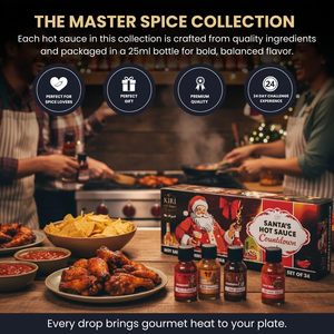 Coffret <span class=keywords><strong>Cadeau</strong></span> de 24 Bouteilles de Sauces Piquantes Gourmandes – Défi Chili Extrême Saveurs Mondiales – Condiments Premium <span class=keywords><strong>pour</strong></span> Hommes - Product Image 4