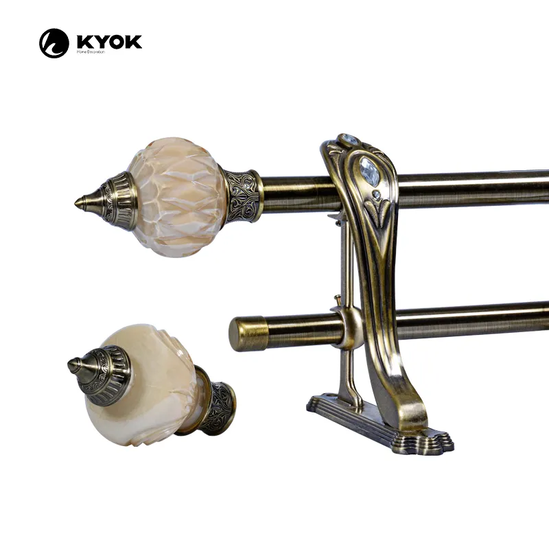 KYOK 28mm wall curtain rod set accessories wholesale nigeria curtain rod with curtain rod accessories