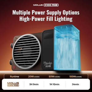 Luz LED ZHIYUN MOLUS X100 RGB Pro de 100W, Iluminación Portátil de Bolsillo de Plástico para Fotografía y Video en Exteriores - Product Image 2