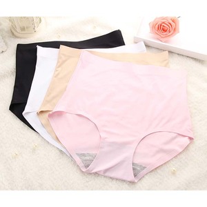De alta calidad <span class=keywords><strong>mujeres</strong></span> escritos <span class=keywords><strong>sin</strong></span> costura de seda de hielo Sexy, bragas de encaje transpirable ropa interior - Product Image 1