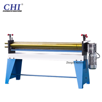 ZCJX Vente directe usine Machine à cintrer la tôle électrique à trois rouleaux 2*1300, Moteur 1.5KW, 0.5-2mm