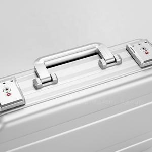 Aluminium draagbare aktetas, aanpasbare metalen kist, duurzame documentenopbergkist, gevoerd met spons, op maat gemaakt - Product Image 3