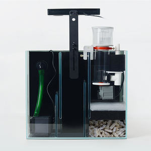 מיכל דג זכוכית טנק אקווריום בחזרה מסנני עם סקיימר והוביל שולחן מים מלוחים מים מלוחים - Product Image 5