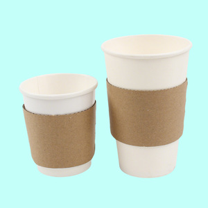 Kraft Paper Coffee <b>Cup</b> Sleeves Corrugated <b>Cup</b> Holders <b>Disposable</b> Insulated Drink Sleeves Custom Printing - Product Image 3