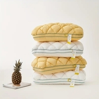 Coussin de cou en fibres synthétiques torsadées, housse 100% coton, anti-ronflement, mémoire de forme, 1000g
