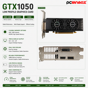 PCWINMAX Nouvelle Carte Graphique Geforce GTX 1050 <span class=keywords><strong>2GB</strong></span>/4GB GDDR5 128 bits, Faible Profil, GPU Gaming, Neuve, OEM/ODM pour PC de Bureau - Product Image 2