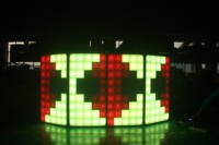 Nouvelle conception de façade de cabine DJ numérique portable à LED
