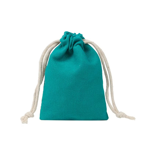 Sac à cordon en coton coloré avec logo personnalisé, sac à bijoux, sacs à cordon en coton de 8 oz avec logo imprimé sur mesure - Product Image 5