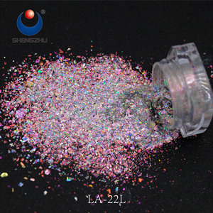 S heng Zhuมาใหม่g alaxy holo flakesใสกิ้งก่าดอกไม้ไฟflakesผงเพื่อความงามเล็บยาทาเล็บ - Product Image 3