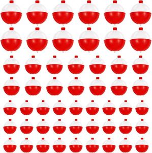 Lot de 100 flotteurs de pêche verticaux en ABS rigide à queue longue, flotteurs à bouton poussoir rouge et blanc de 0,75/1/1,5 pouces pour la pêche en mer et en bateau - Product Image 1