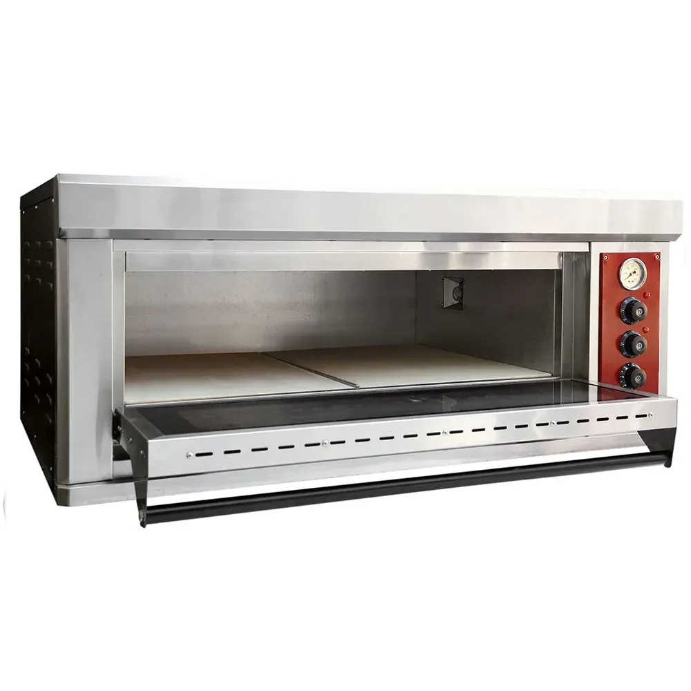XEOLEO वाणिज्यिक संवहन पिज्जा ओवन 6500W इलेक्ट्रिक ब्रेड डेक बेकिंग मशीन सिंगल लेयर 0~500 डिग्री ब्रेड ओवन