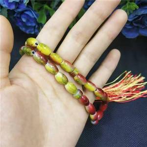 YASEEN Tasbih Étnico Multicolor de Resina con Cuentas de Arroz de 8mm, 33 Cuentas para Mezquita, Viajes y Dhikr - Product Image 1