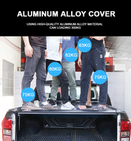 Couverture rigide arrière pour pick-up Ranger T6T7T8, volet roulant rétractable pour Ranger, accessoires de couverture de benne