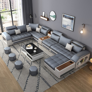 Canapé d'angle relaxant bleu imperméable au design moderne pour la maison, prix avantageux, 7 <span class=keywords><strong>places</strong></span> pour le salon et la chambre à coucher - Product Image 5