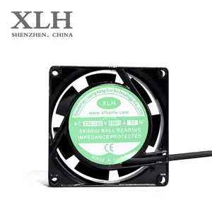 80X80X25mm 8025 AC Big Air Volume 110V 220V 240V 80mm Higher Energy Efficiency brushless Silent Exhaust Cooling Fan