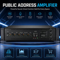 Penguat Daya Tegangan Konstan Enam Zona L-9180AT dengan Bluetooth USB FM SD untuk Sistem PA 180W Kontrol Audio Independen Hub