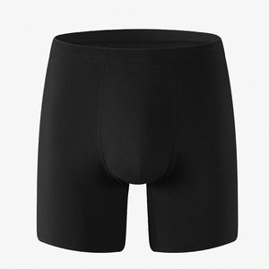 Breathable <b>Polyester</b> <b>Boxer</b> Shorts for Men Big Tall Extended Anti-Chafe Leg Sportswear Anti-Rolling Elastic Waistband ODM Supply - Product Image 4