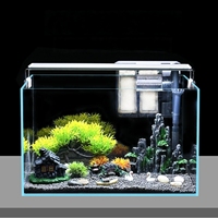 Aquarium en verre ultra-blanc de gros, design moderne et intelligent, pour plantes aquatiques écologiques et poissons, idéal pour le bureau