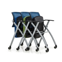 Chaise de bureau ergonomique pliable et mobile LEADCOM BAYLOR LS-546AT en tissu moderne pour salle de formation - En promotion