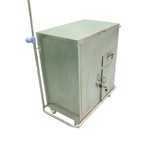 렉캉 B11 완전 밀폐형 스테인리스 4륜 이동식 의료 카트-잠금 가능한 소생 트롤리 의약품 캐비닛 - Product Image 6