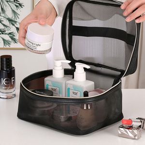 Mesh Makeup Bag Zipper Pouch Cosmetic Organizer for <b>Case</b> Travel Toiletry Bags Supplies Daily Cosmetics Accessories - Product Image 6