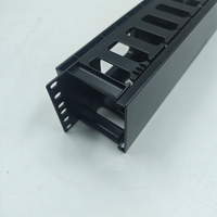 Panneau de gestion de câbles ABS 1U 2U 19 pouces, organisateur de câbles horizontal pour armoire réseau, gestion de câbles en plastique 1U de qualité supérieure