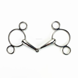 Équipement articulé solide de cheval de bouche de peu de course de cheval continental de bâillon d'acier inoxydable durable léger - Product Image 1