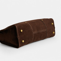 Sac à main bandoulière pour femme Niche Rivet en daim givré, grande capacité, avec trois sangles et fermeture éclair