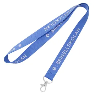 Personal isierte benutzer definierte Druck Logo Lanyard Sublimation Slik screen Polyester Hals ID Lan yards mit Logo benutzer definierte