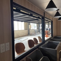 Conteneur maritime industriel à double étage de 20 pieds, bar et restaurant avec salon sur le toit, cuisine préfabriquée et espace commercial